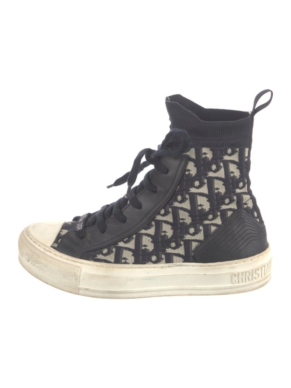 Christian Dior Walk N Dior Sneakers Deep Blue High Top Size 37.5